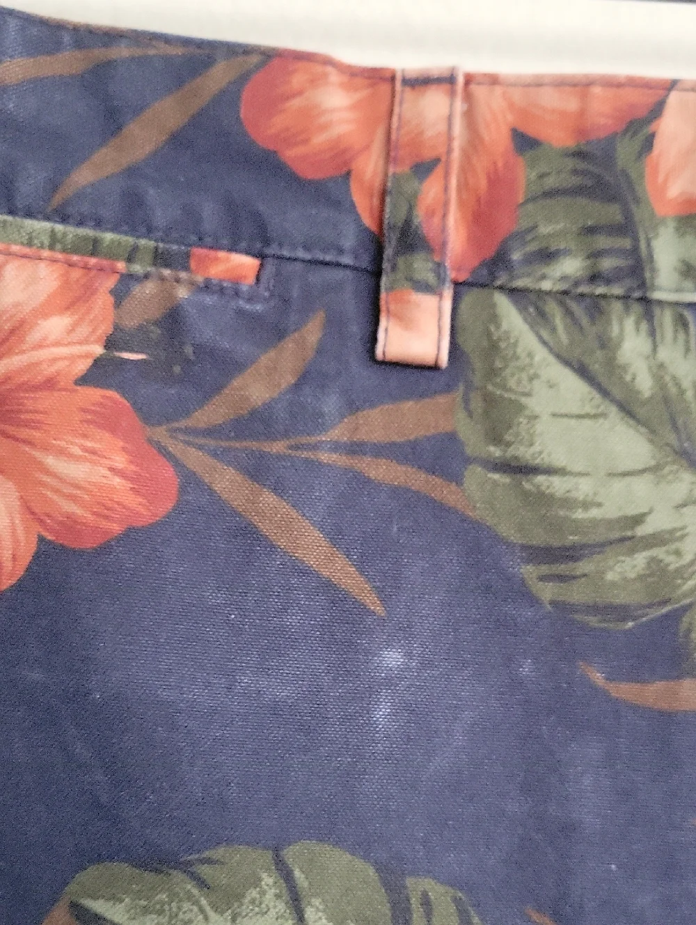 Banana Republic Shorts Men's Navy Blue Original Hawaiian Floral Tropical Print